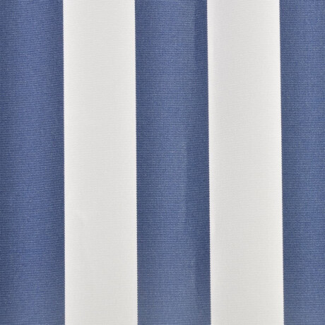vidaXL Luifeldoek 4x3 m canvas blauw en wit afbeelding3 - 1