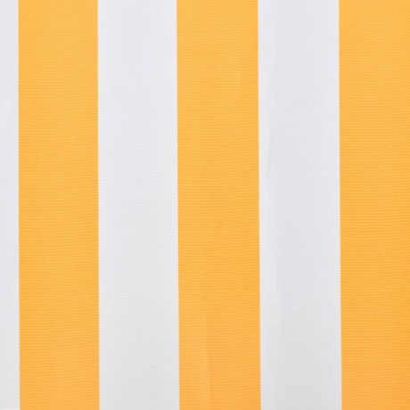 vidaXL Luifeldoek 3x2,5 m canvas zonnebloemgeel en wit afbeelding3 - 1