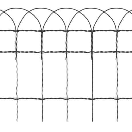 vidaXL Borderafscheiding 10x0,4 m gepoedercoat ijzer afbeelding3 - 1