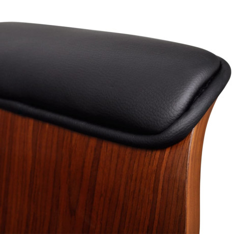 vidaXL Bureaustoel draaibaar gebogen hout en kunstleer afbeelding3 - 1