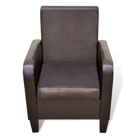 vidaXL Fauteuil kunstleer bruin afbeelding3 - 1