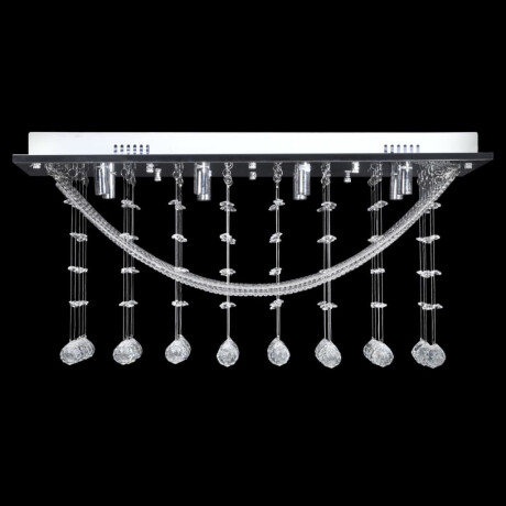 vidaXL Plafondlamp met glinsterende glas kristallen kralen 8xG9 29 cm afbeelding3 - 1