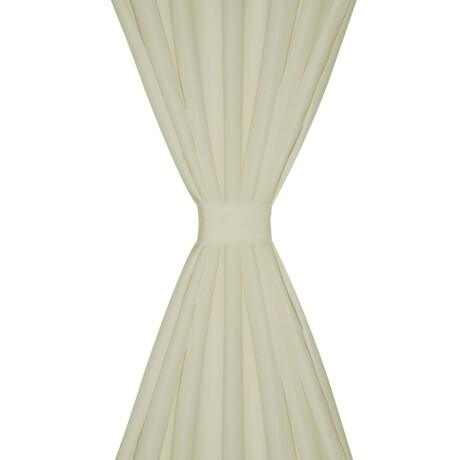 vidaXL Micro-Satijnen Gordijnen met Ringen 140 x 175 cm 2 stuks (Creme) afbeelding3 - 1