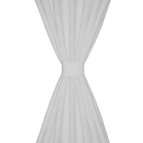 vidaXL Micro-Satijnen Gordijnen met Ringen 140 x 175 cm 2 stuks (Creme) afbeelding3 - 1
