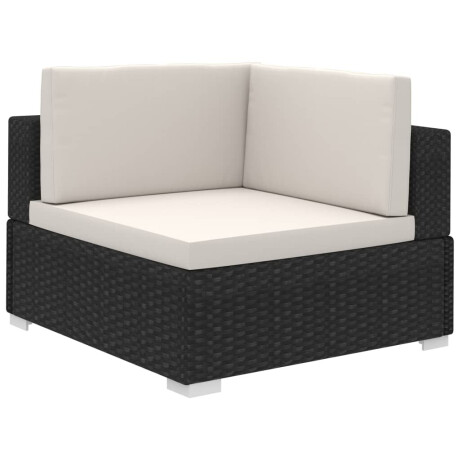 vidaXL 12-delige Loungeset met kussens poly rattan zwart afbeelding3 - 1
