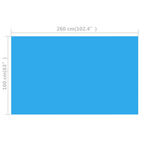 vidaXL Zwembadzeil rechthoekig 260 x 160 cm PE blauw afbeelding3 - 1