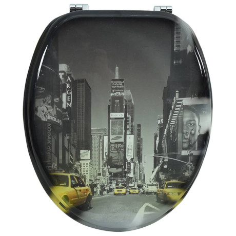 vidaXL Toiletbril van MDF met New York dessin afbeelding3 - 1