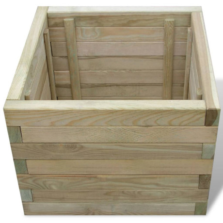 vidaXL Plantenbak verhoogd vierkant 50x50x40 cm hout afbeelding3 - 1