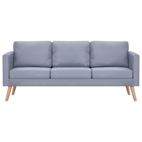 vidaXL Driezitsbank stof lichtgrijs afbeelding3 - 1