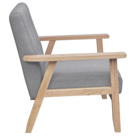 vidaXL Fauteuil stof lichtgrijs afbeelding3 - 1