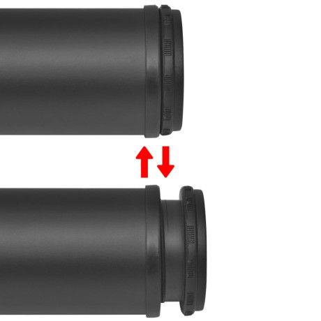 vidaXL Tafelpoten in hoogte verstelbaar zwart 870 mm 4 st afbeelding3 - 1