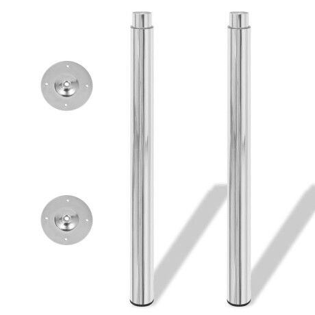 vidaXL Tafelpoten telescopisch 710-1100 mm chroom 2 st afbeelding3 - 1