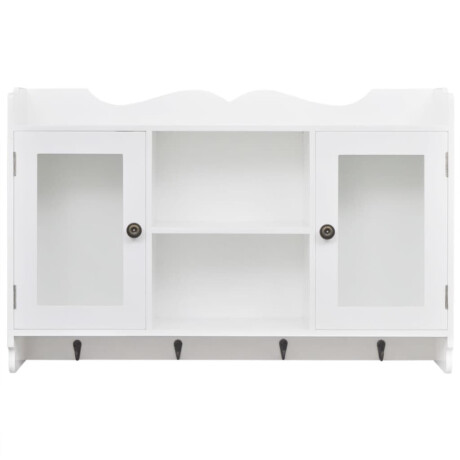 vidaXL Wandschap voor boeken/DVD's MDF wit afbeelding3 - 1