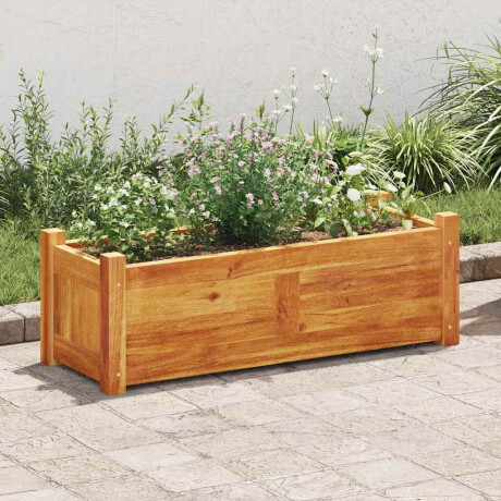 vidaXL Plantenbak verhoogd 76x27,6x25 cm acaciahout afbeelding3 - 1