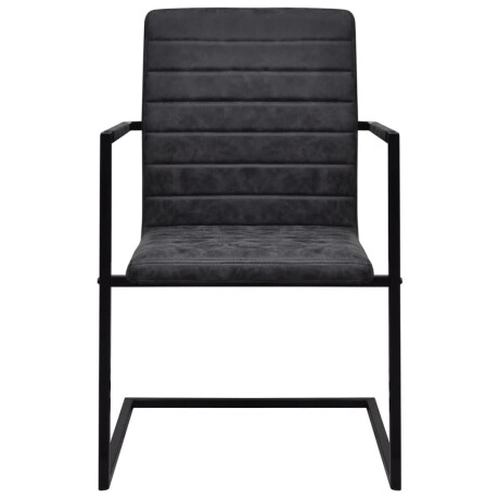 vidaXL Eetkamerstoelen 4 st kunstleer zwart afbeelding3 - 1