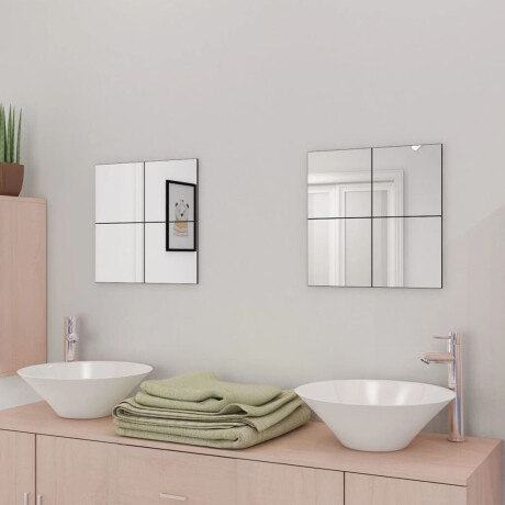 vidaXL Spiegeltegels frameloos 8 st 20,5 cm glas afbeelding3 - 1