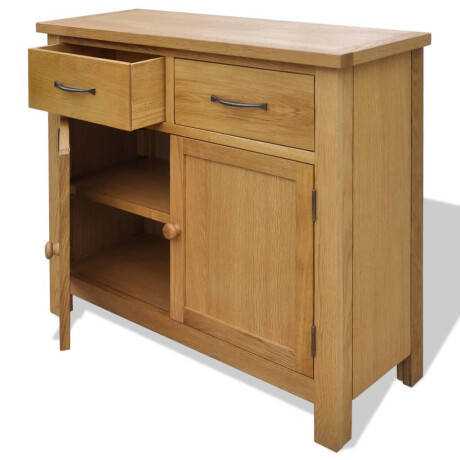 vidaXL Dressoir 90x33,5x83 cm massief eikenhout afbeelding3 - 1