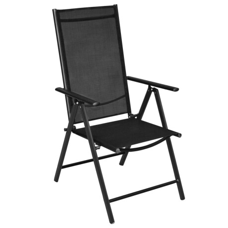 vidaXL Tuinstoelen inklapbaar 4 st aluminium en textileen zwart afbeelding3 - 1