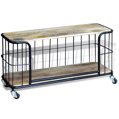 vidaXL Tv-meubel100x40x45 cm massief mangohout afbeelding3 - 1