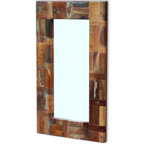 vidaXL Spiegel 80x50 cm massief gerecycled hout afbeelding3 - 1