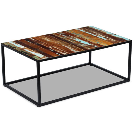 vidaXL Salontafel 100x60x40 cm massief gerecycled hout afbeelding3 - 1