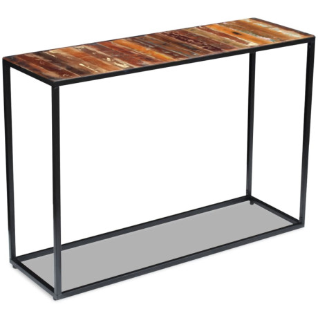 vidaXL Wandtafel 110x35x76 cm massief gerecycled hout afbeelding3 - 1