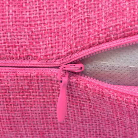 vidaXL Kussenhoezen 4 stuks linnen look roze 40x40 cm afbeelding3 - 1