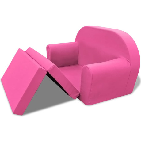 vidaXL Loungestoel voor kinderen uitklapbaar roze afbeelding3 - 1