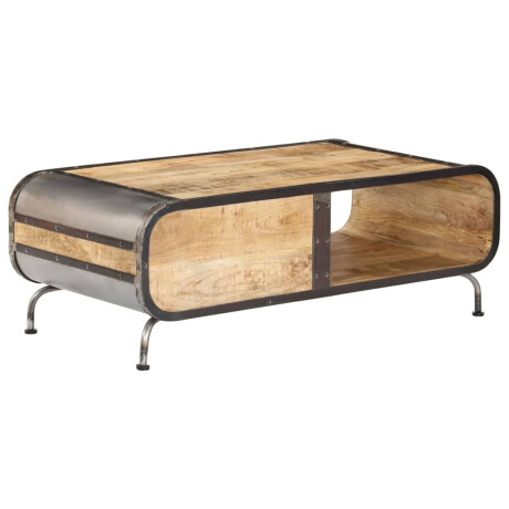 vidaXL Salontafel 100x50x35 cm massief mangohout afbeelding3 - 1
