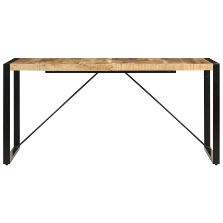 vidaXL Eettafel 160x80x75 cm massief mangohout afbeelding3 - 1