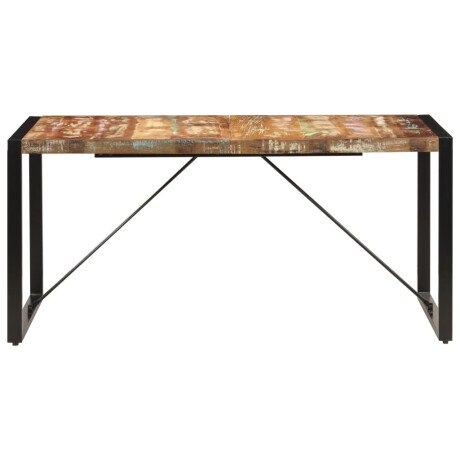 vidaXL Eettafel 160x80x75 cm massief gerecycled hout afbeelding3 - 1