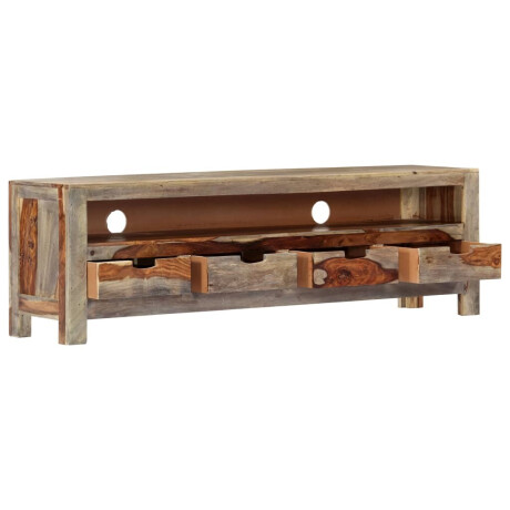 vidaXL TV-meubel 130x30x40 cm massief acaciahout afbeelding3 - 1