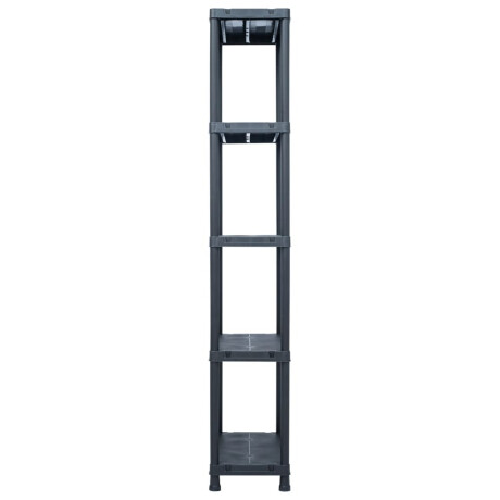 vidaXL Opbergrek 125 kg 60x30x180 cm kunststof zwart afbeelding3 - 1