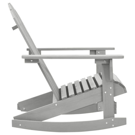 vidaXL Tuinschommelstoel hout grijs afbeelding3 - 1