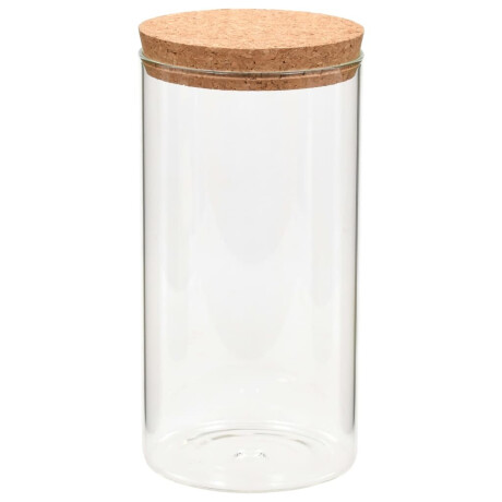 vidaXL Opbergpotten met kurken deksel 6 st 1100 ml glas afbeelding3 - 1