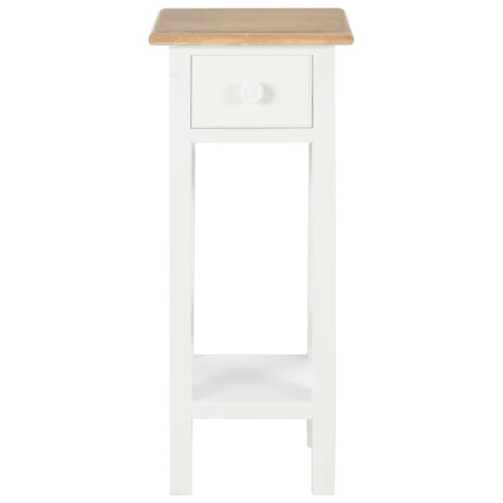 vidaXL Bijzettafel 27x27x65,5 cm hout wit afbeelding3 - 1