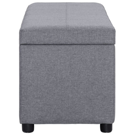 vidaXL Bankje met opbergvak 116 cm polyester lichtgrijs afbeelding3 - 1