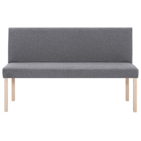 vidaXL Bankje 139,5 cm polyester lichtgrijs afbeelding3 - 1