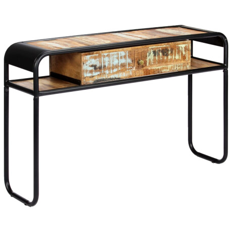vidaXL Wandtafel 118x30x75 cm massief gerecycled hout afbeelding3 - 1
