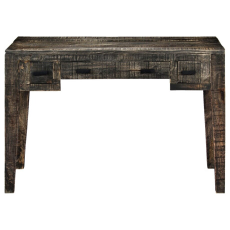 vidaXL Bureau 110x50x75 cm massief mangohout zwart afbeelding3 - 1
