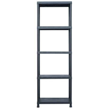 vidaXL Opbergrekken 2 st 125 kg 60x30x180 cm kunststof zwart afbeelding3 - 1