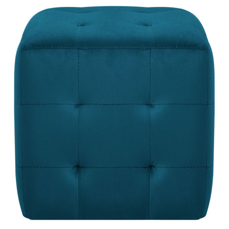 vidaXL Nachtkastjes 2 st 30x30x30 cm fluweel blauw afbeelding3 - 1