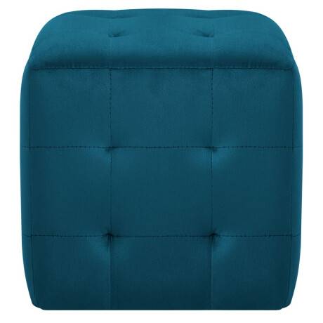 vidaXL Nachtkastjes 2 st 30x30x30 cm fluweel blauw afbeelding3 - 1