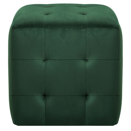 vidaXL Nachtkastjes 2 st 30x30x30 cm fluweel groen afbeelding3 - 1