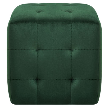 vidaXL Nachtkastjes 2 st 30x30x30 cm fluweel groen afbeelding3 - 1