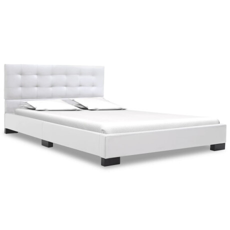 vidaXL Bedframe kunstleer wit 120x200 cm afbeelding3 - 1