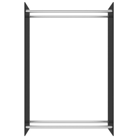 vidaXL Haardhoutrek 80x35x120 cm glas zwart afbeelding3 - 1