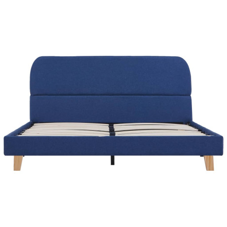 vidaXL Bedframe stof blauw 140x200 cm afbeelding3 - 1