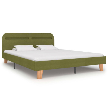 vidaXL Bedframe met LED stof groen 180x200 cm afbeelding3 - 1