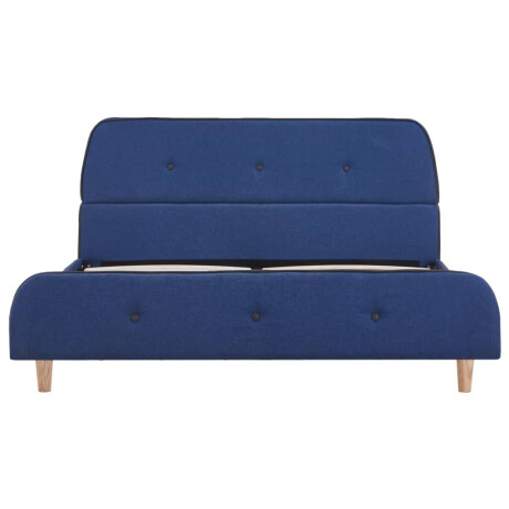 vidaXL Bedframe stof blauw 140x200 cm afbeelding3 - 1